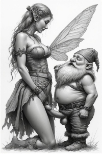 Pornografische afbeelding dwerg fee